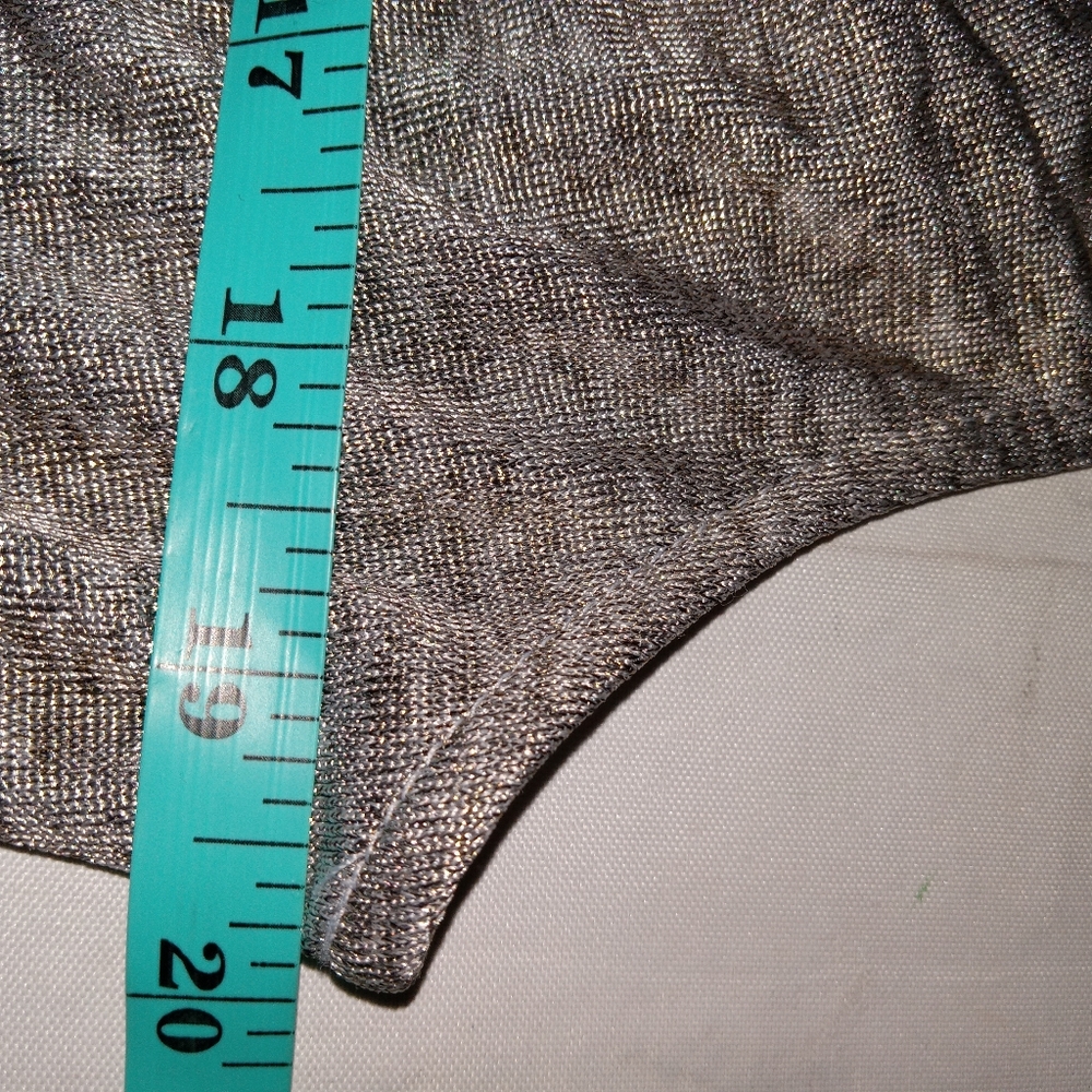 Worthington Stretch Silver & Gold Metallic Sleeveless Top Large - Picture 7 of 10